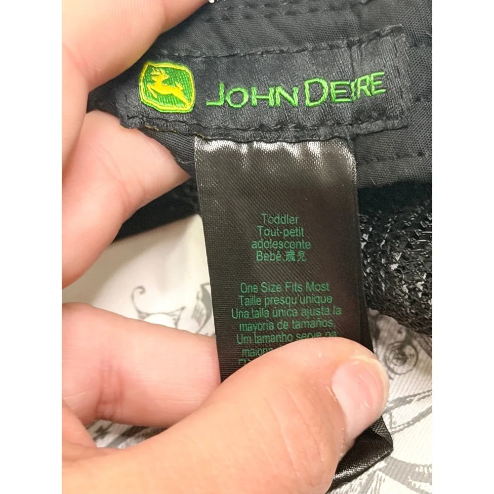 John Deere Toddler Trucker Hat Digital Camo Mesh Snapback Cap Black Gray